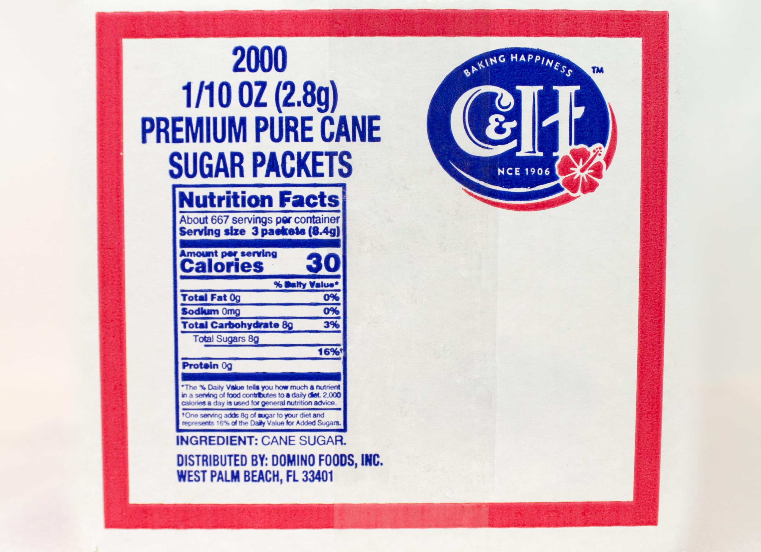 Quality C&H Sugar Packets, 0.1 Ounce (Pack of 2000) - Buy Now & Save
