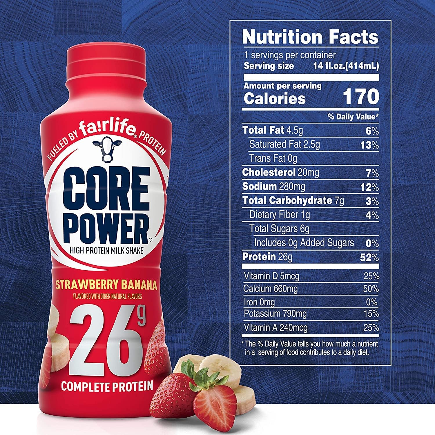 Premium Monocorn Fairlife Core Power 26g Protein Milk Shakes Variety Pack, Ready To Drink for Workout Recovery, 14 Fl Oz (6 - Pack)