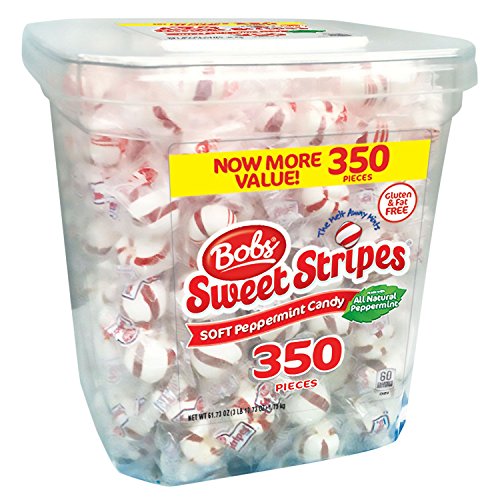 Premium Bobs 613825607882 Sweet Stripes Square Tub,4 pounds, (350 Count.) ES