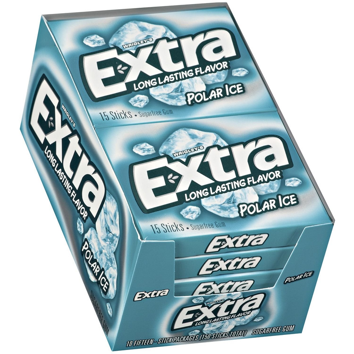 Quality Extra Polar Ice Gum - 15 piece pks. - 10 ct. ( Gum that you like most )