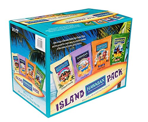 Quality Hawaiian Potato Chips, Island Pack, Variety Pack, 1.5 oz, 30 ct