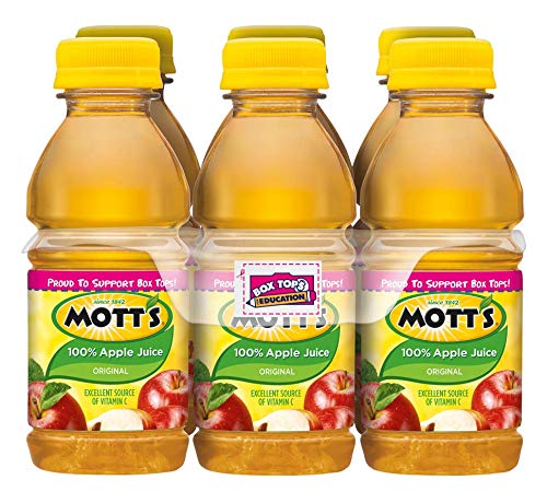 Motts 100 Percent Apple Juice, 8 Fluid Ounce - 6 per pack -- 4 packs per case.