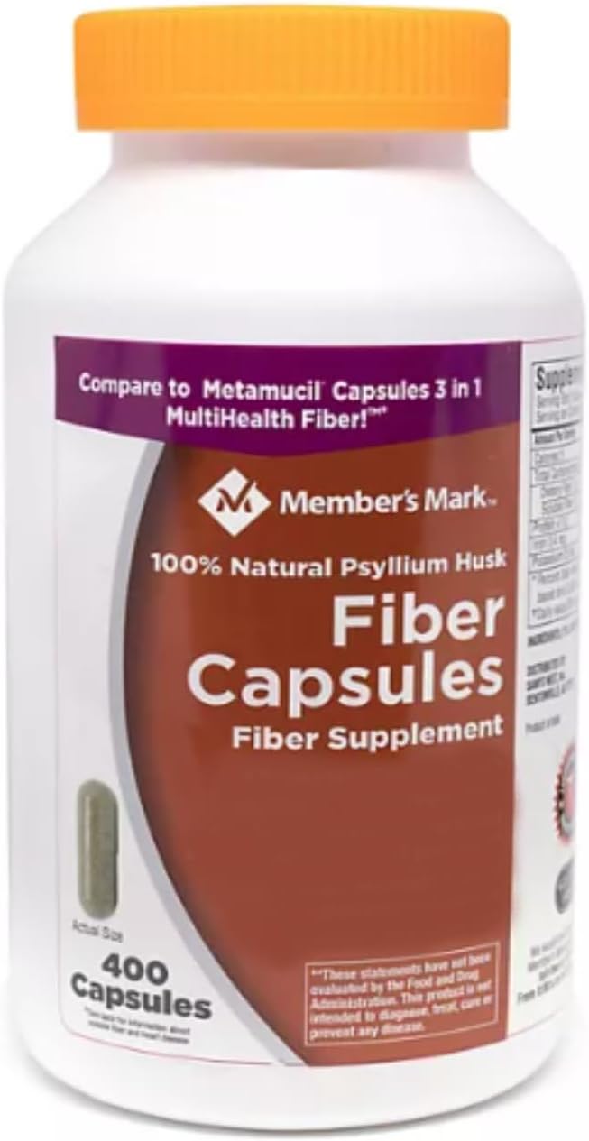 Members Mark Fiber Capsules 400 Count (Pack of 1)