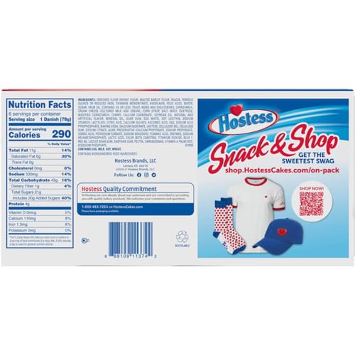 Quality Hostess Bakery, Danish Cherry Cheese Bear Claw, 16.5 Oz