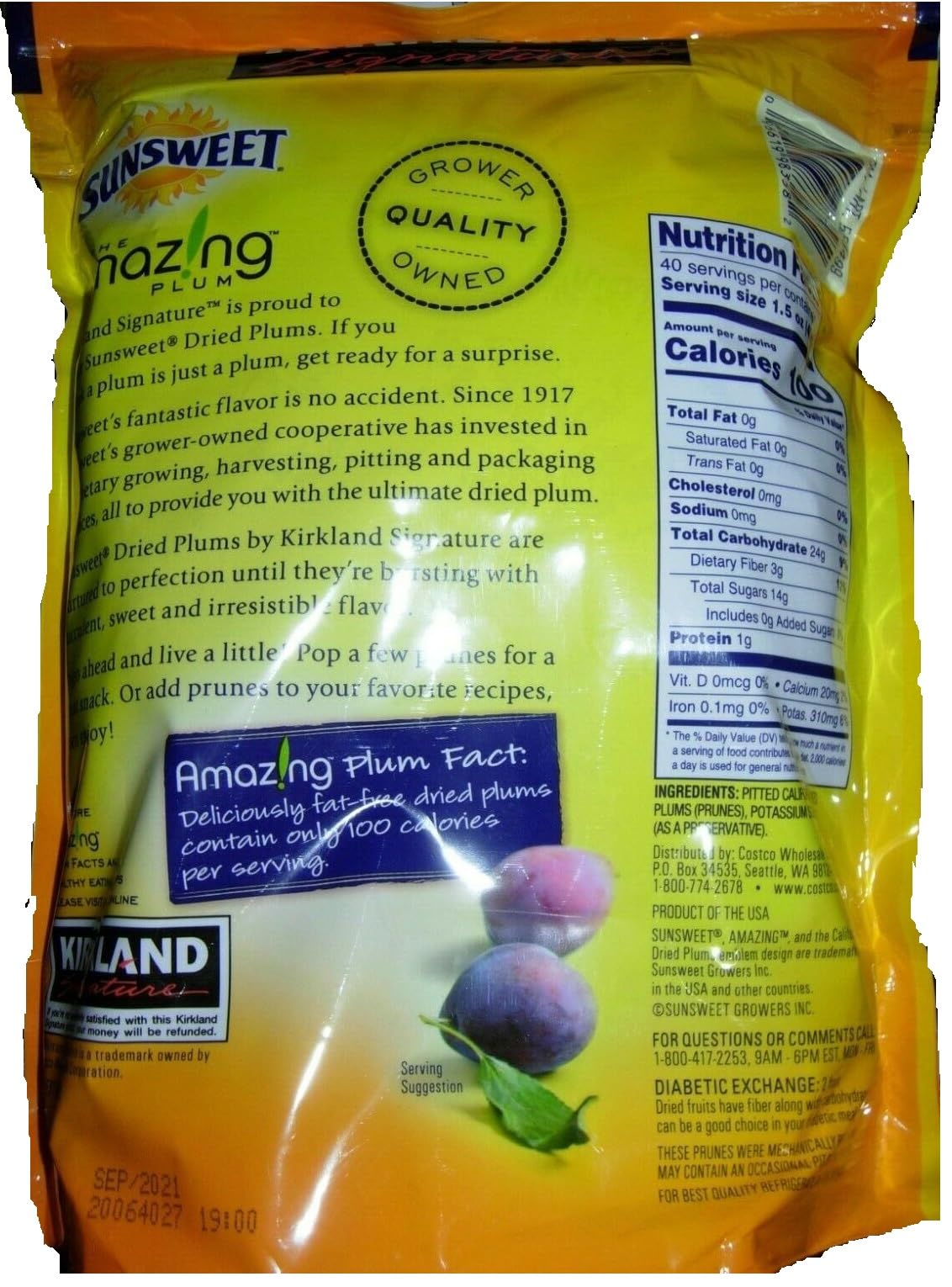 Quality Signature's Dried Plums Pitted Prunes, 3.5 Pounds - Best Price Guaranteed