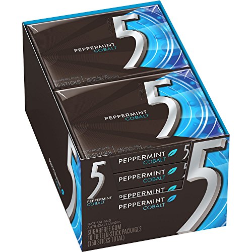 Quality Wrigley's 5 Cobalt Sugar Free Gum, Peppermint, 10 Count