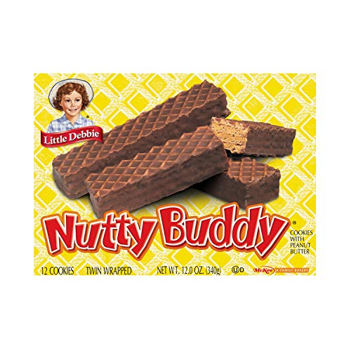 Premium Little Debbie Nutty Buddy Chocolate Fudge & Peanut Butter Wafer Bars