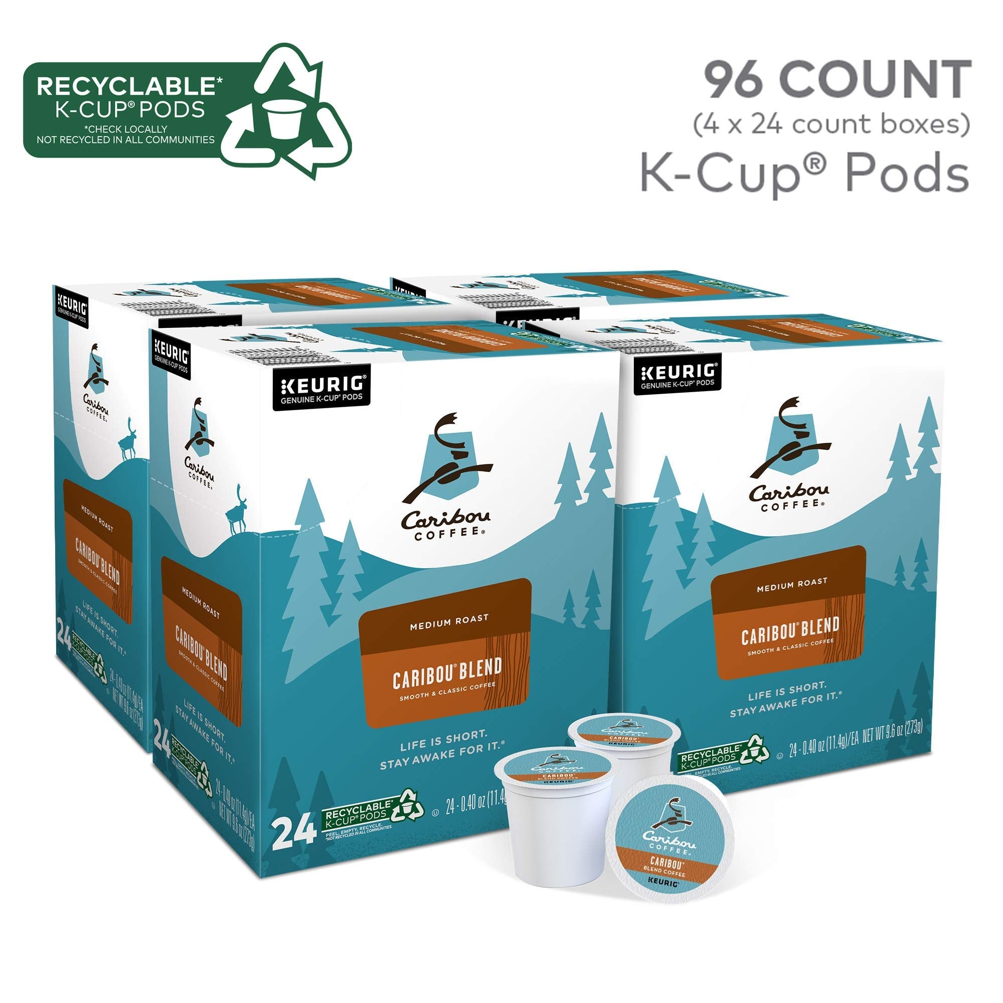 Premium Caribou Coffee, Single Serve Coffee K-Cup Pod - Limited Time Offer