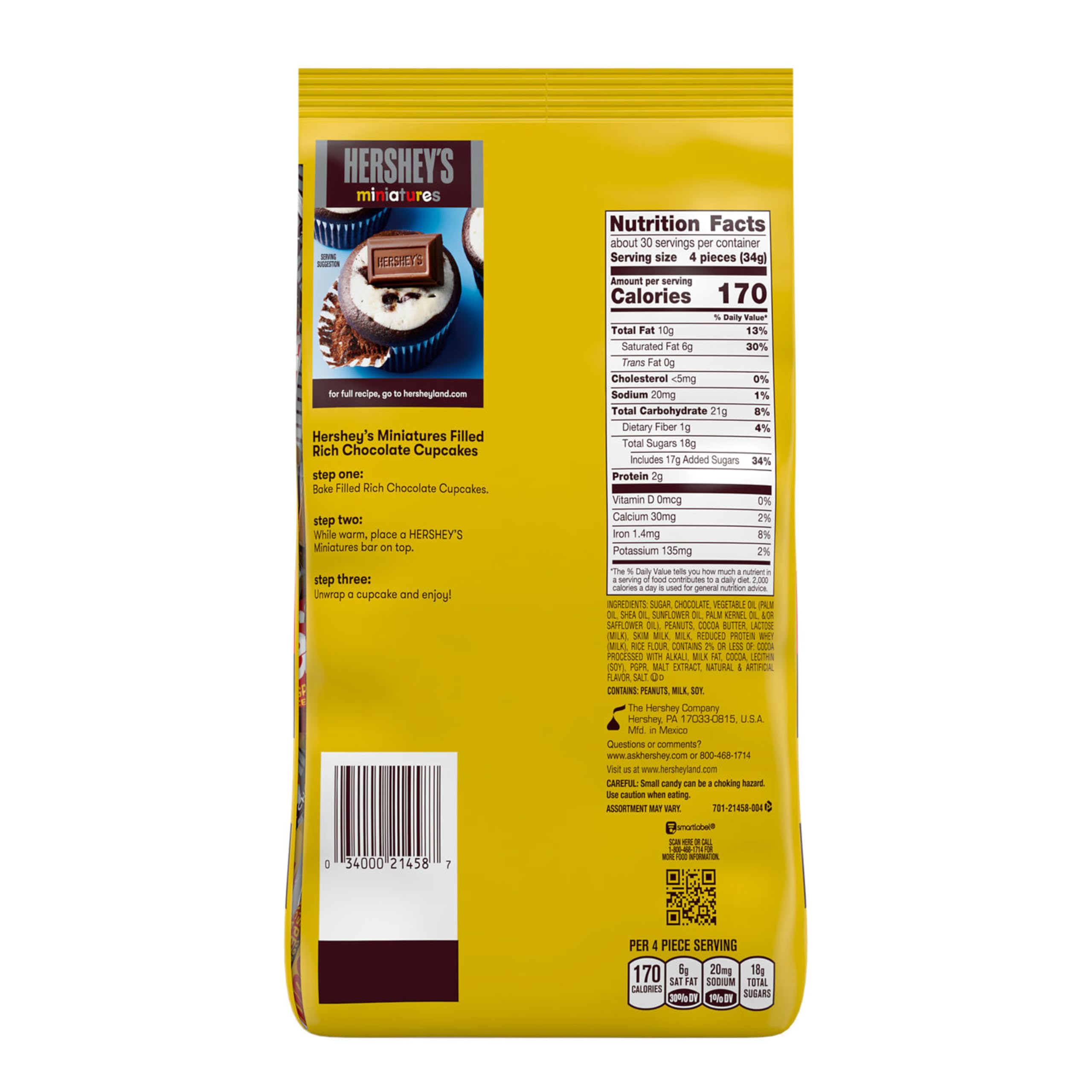 Classic HERSHEY'S KISSES Candy Cane Flavored, Christmas Stocking Stuffer Candy Bulk Bag, 31.67 oz, Packaging May Vary