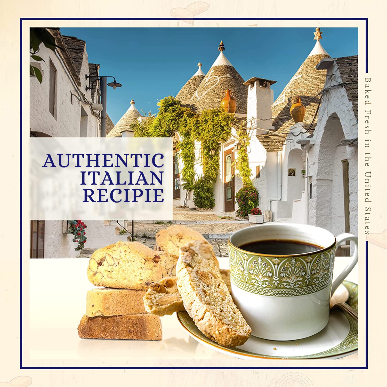 Quality Nonni's La Dolce Vita Almond Biscotti - Biscotti Italian Cookies - Italian Biscotti Cookies - Biscotti Jar - Biscotti Packed w/California Whole Almonds - Perfect w/Coffee - Kosher
