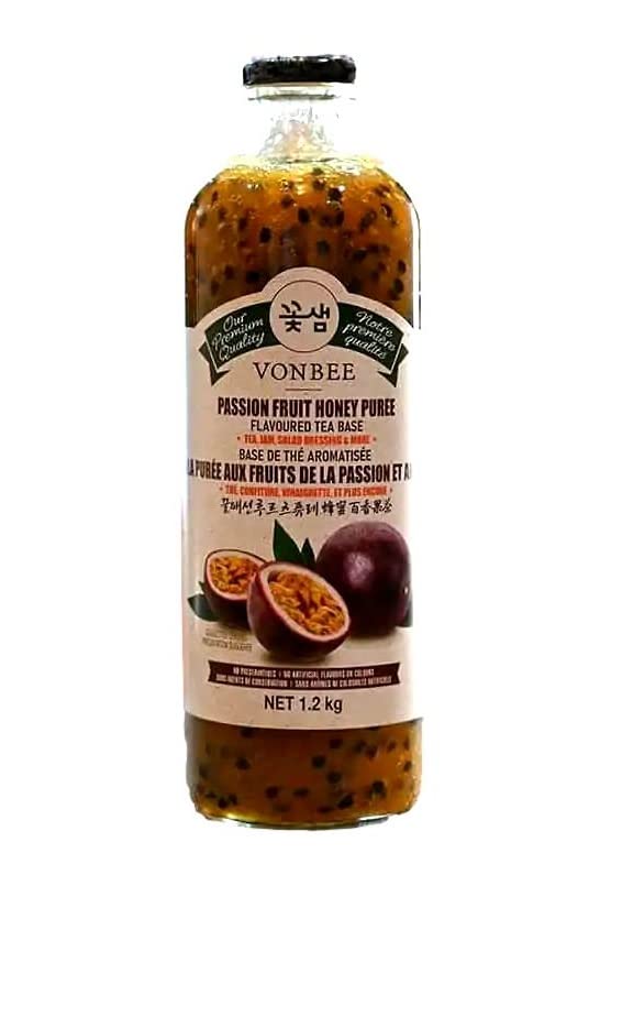 Quality Al Amin Foods Vonbee Passion Fruit Honey Puree. One Bottles 42.32oz/ 2.6lb. Quite good and very versatile.
