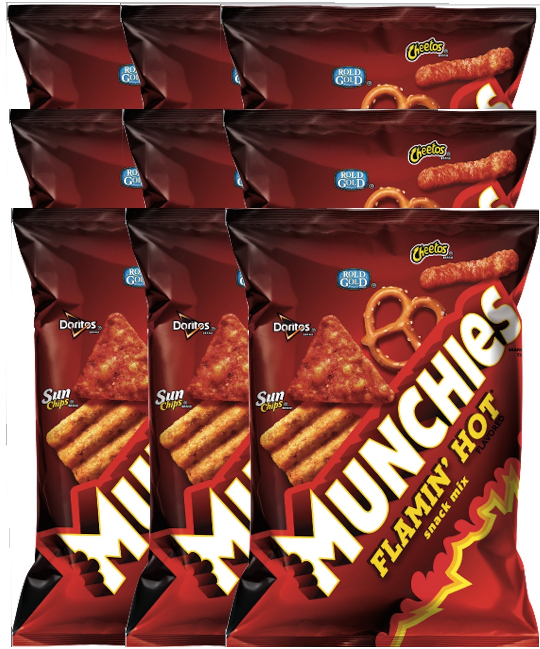 Quality Munchies Flamin’ Hot Snack Mix Net WT. 3 Oz Snack Care Package For College, Military, Sports (9)