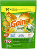 Gain Ultra flings Liquid Laundry Detergent pacs Designed for Large Loads, Original Scent, 48 Count