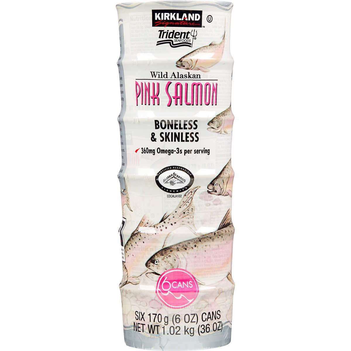 Kirkland Signature Wild Alaskan Pink Salmon, 6 oz, 6-count