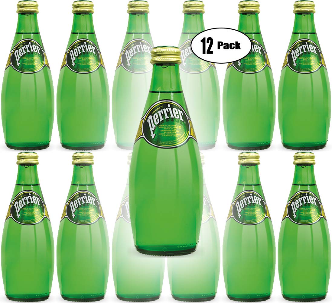 Perrier Sparkling Natural Mineral Water, 11 Oz Glass Bottle (Pack of 12, Total of 132 Fl Oz)