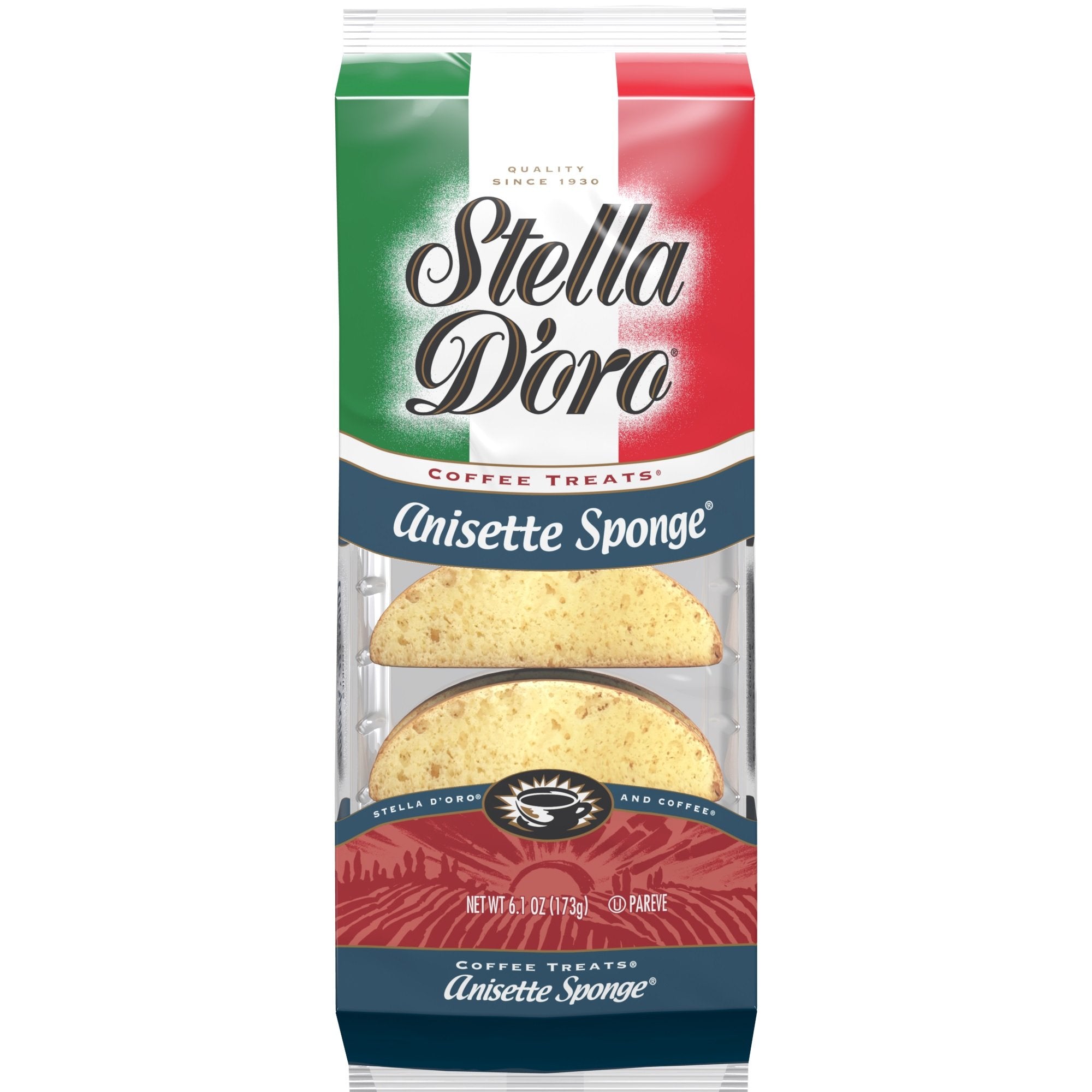 Premium Stella D'Oro Anisette Sponge Coffee Treats Cookies, 6.1 Ounce