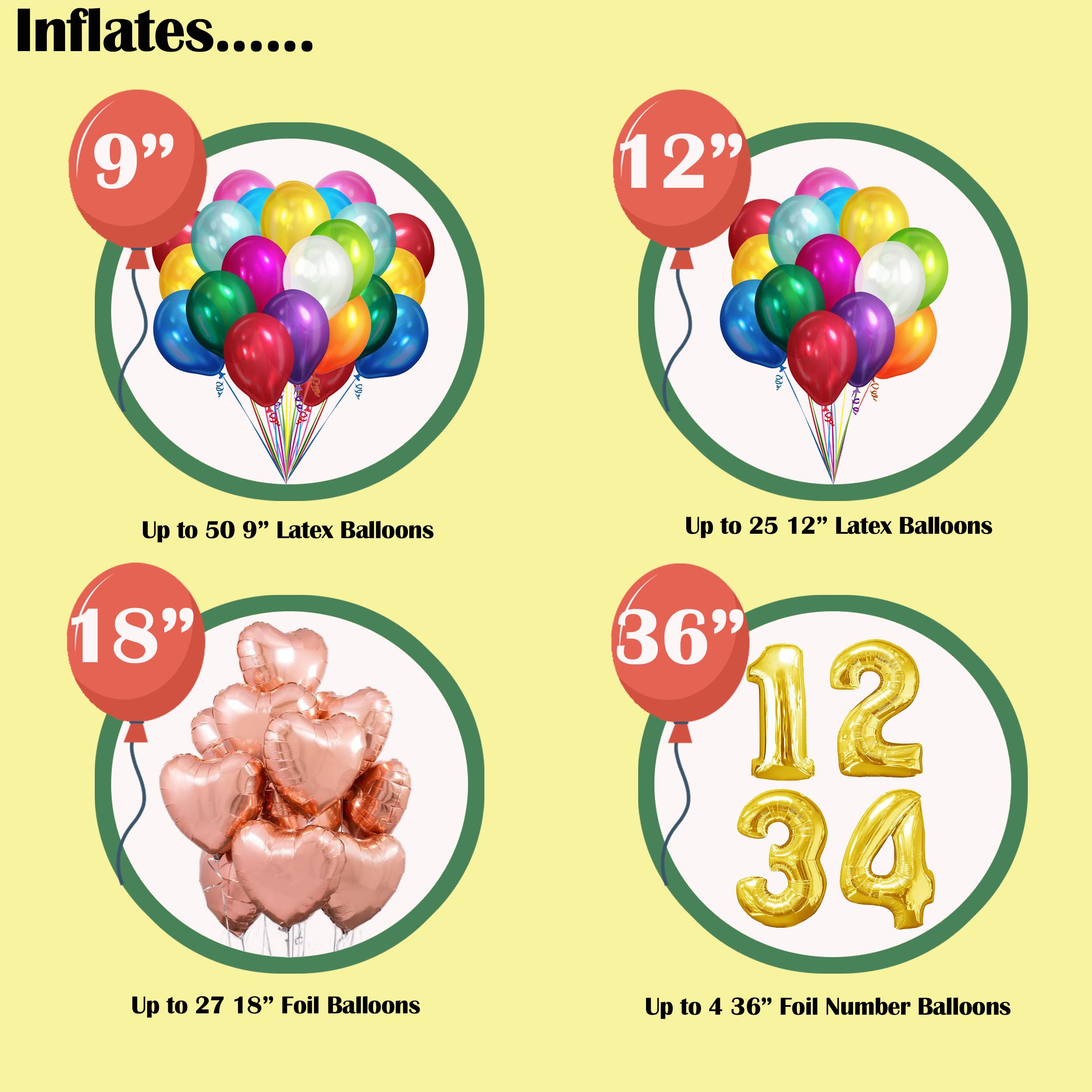 Quality Helium Tank for Balloons At Home, 14.9 Cu Ft Helium Balloon Pump Kit with 50 Assorted Latex Balloons, White Curling Ribbon and Wholesalehome Balloon Tie Tool, 3 Pack