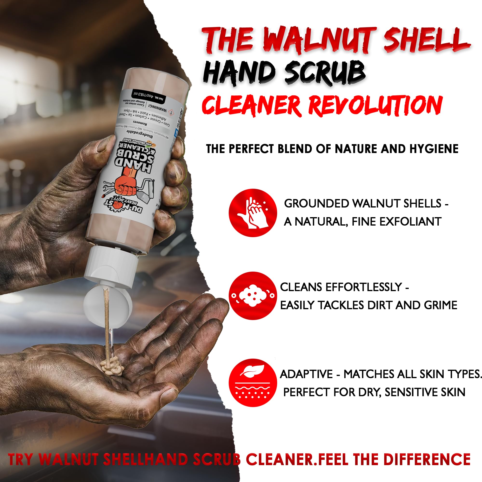 Premium BlueDEF DEF002 Diesel Exhaust Fluid 2.5 gallon Jug (80 Pack) Bundle with 1-Pack DU-MOST Walnut Hand Scrub Travel Size, 4 oz