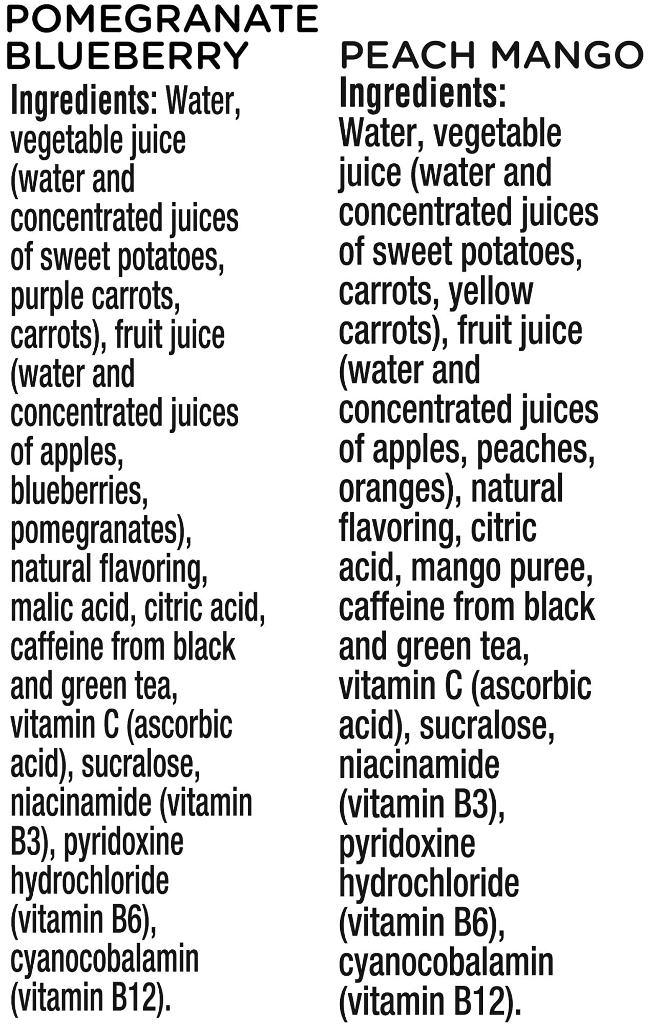 Quality V8 +Energy Variety Pack, Healthy Energy Drink, 12 Pomegranate Blueberry and 12 Peach Mango, 8 Oz Can)