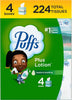 Puffs Plus Lotion Facial Tissues, Cube, 6 Boxes (56 Count Each)