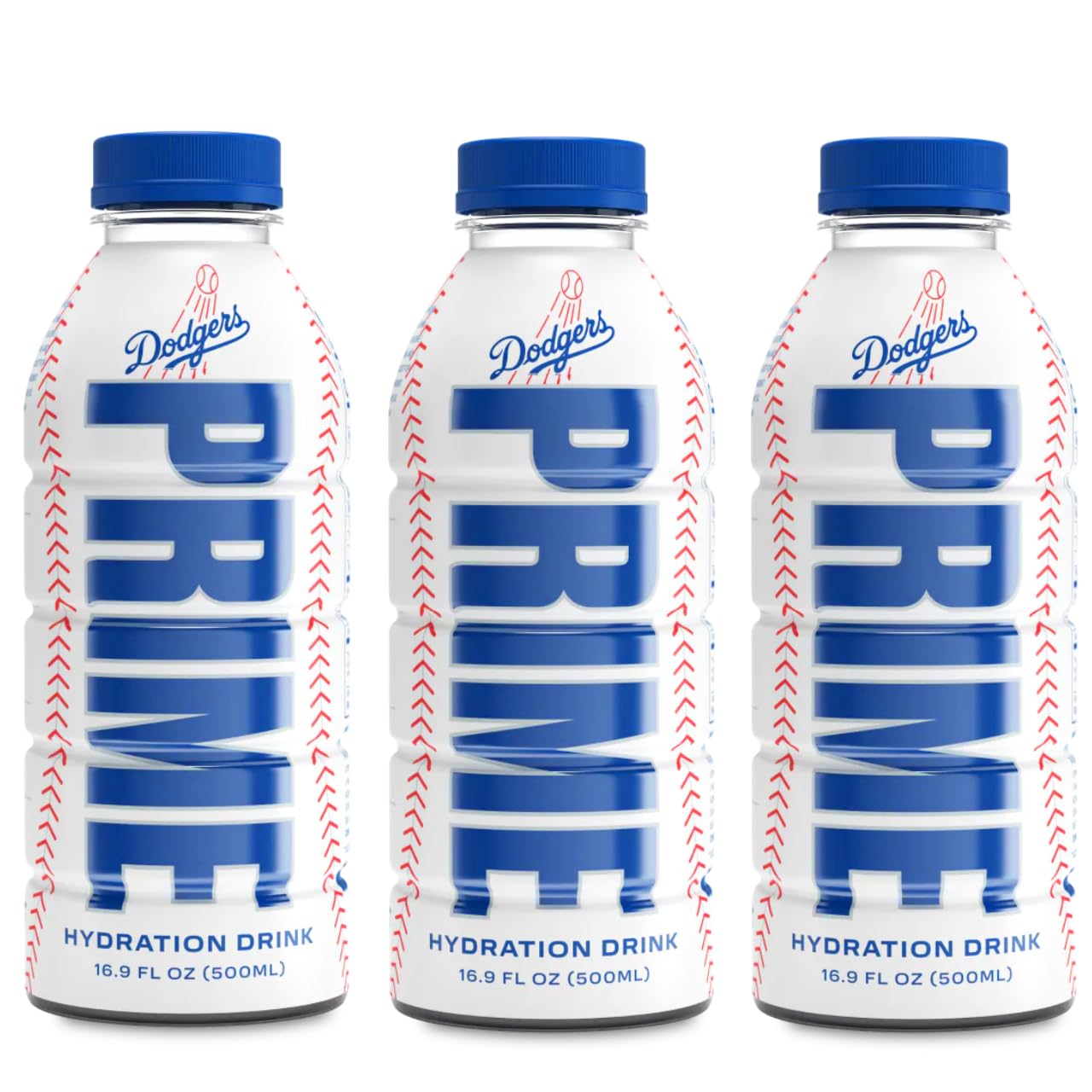 PRIME Dodgers Limited Edition | Sports Drinks | Electrolyte Enhanced for Ultimate Hydration | 250mg BCAAs | B Vitamins | Antioxidants | 2g Of Sugar | 16.9 Fluid Ounce | 3 Pack