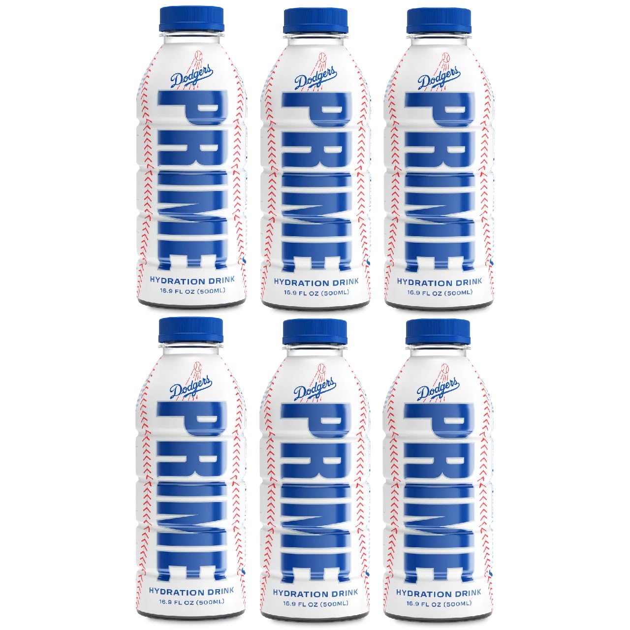 PRIME Dodgers Limited Edition | Sports Drinks | Electrolyte Enhanced for Ultimate Hydration | 250mg BCAAs | B Vitamins | Antioxidants | 2g Of Sugar | 16.9 Fluid Ounce | 6 Pack