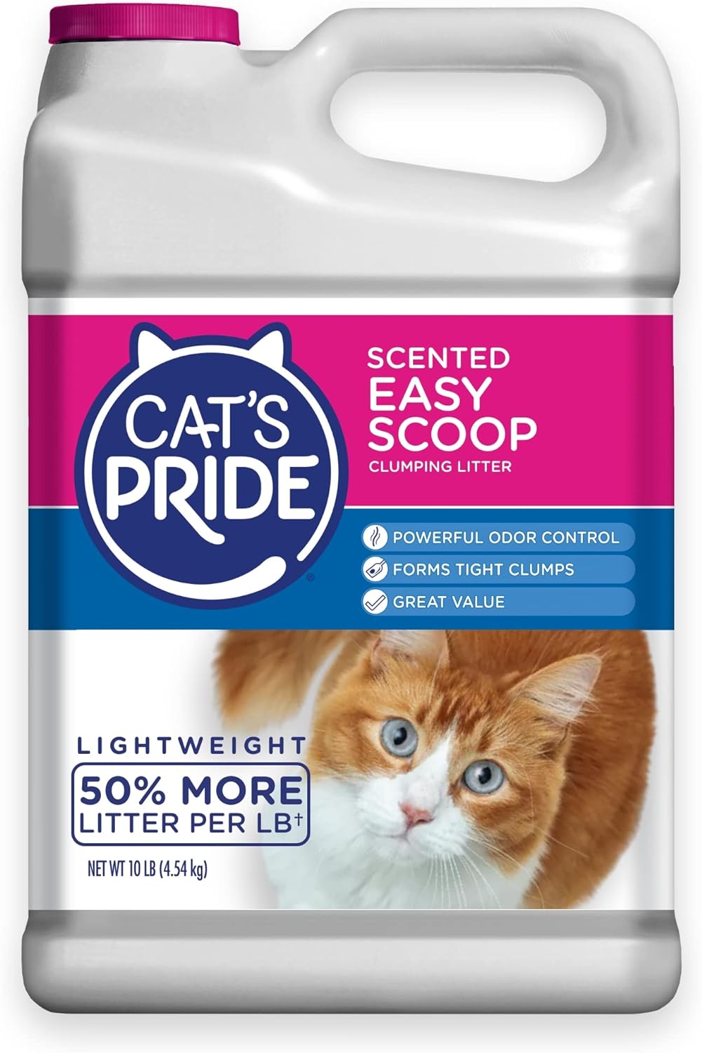 Cat's Pride Lightweight Clumping Litter: Easy Scoop - Powerful Odor Control - Scented, 10 Pounds