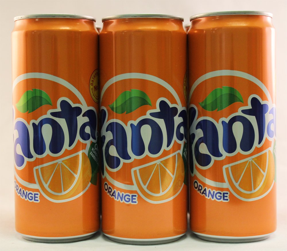 European Fanta Orange Soda 6-Pack of Cans 6 x 330 ml