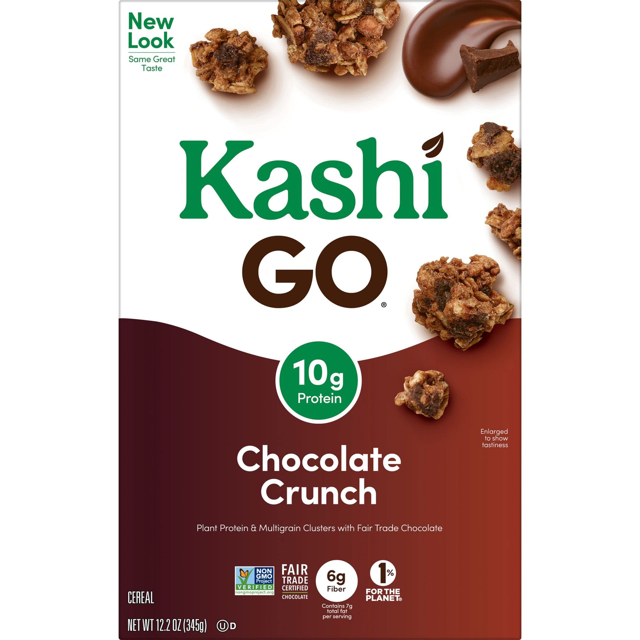 Quality Kashi GO Cold Breakfast Cereal, Fiber Cereal, Vegan Protein, Chocolate Crunch (8 Boxes)