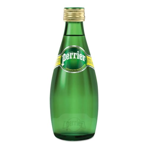 Premium Perrier Sparkling Natural Mineral Water, 11 Oz Glass Bottle (Pack of 12, Total of 132 Fl Oz)