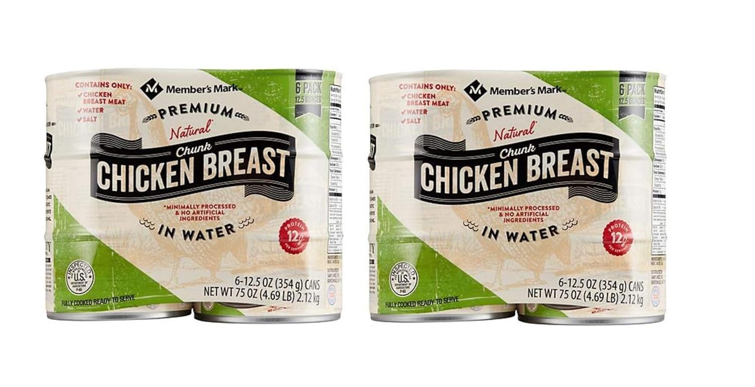 Member's Mark Premium Chunk Chicken Breast (12.5 Ounce, 6 Count) Pack of 2