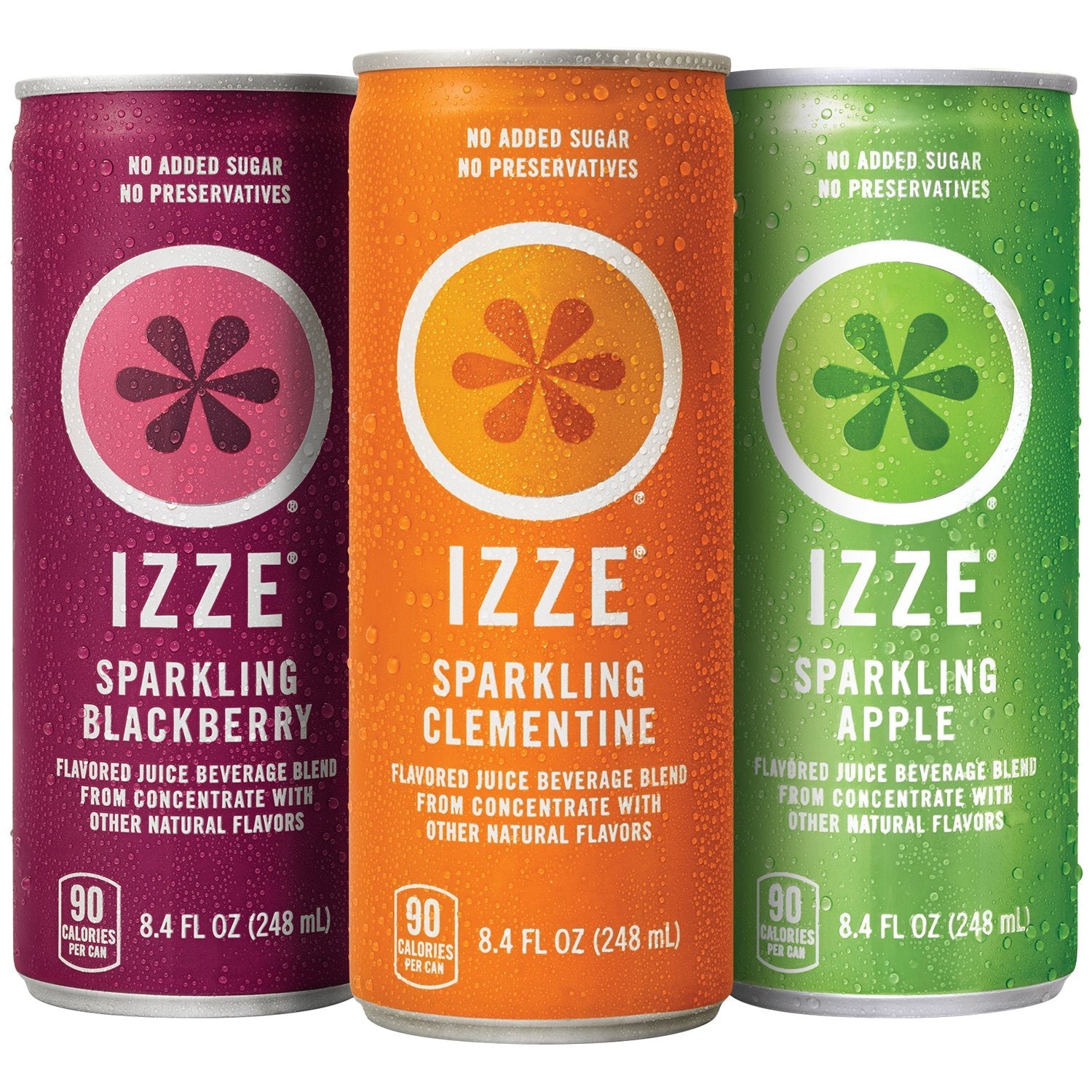 Premium IZZE Sparkling Juice 4 Flavor Variety Pack, 8.4 Fl Oz (Pack of 24)