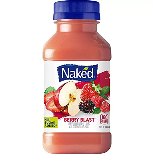 Premium Naked Juice Variety Pack | Strawberry Banana, Mighty Mango, Berry Blast and Blue Machine | No Sugar Added And Non GMO (10 oz., 12 pk.)