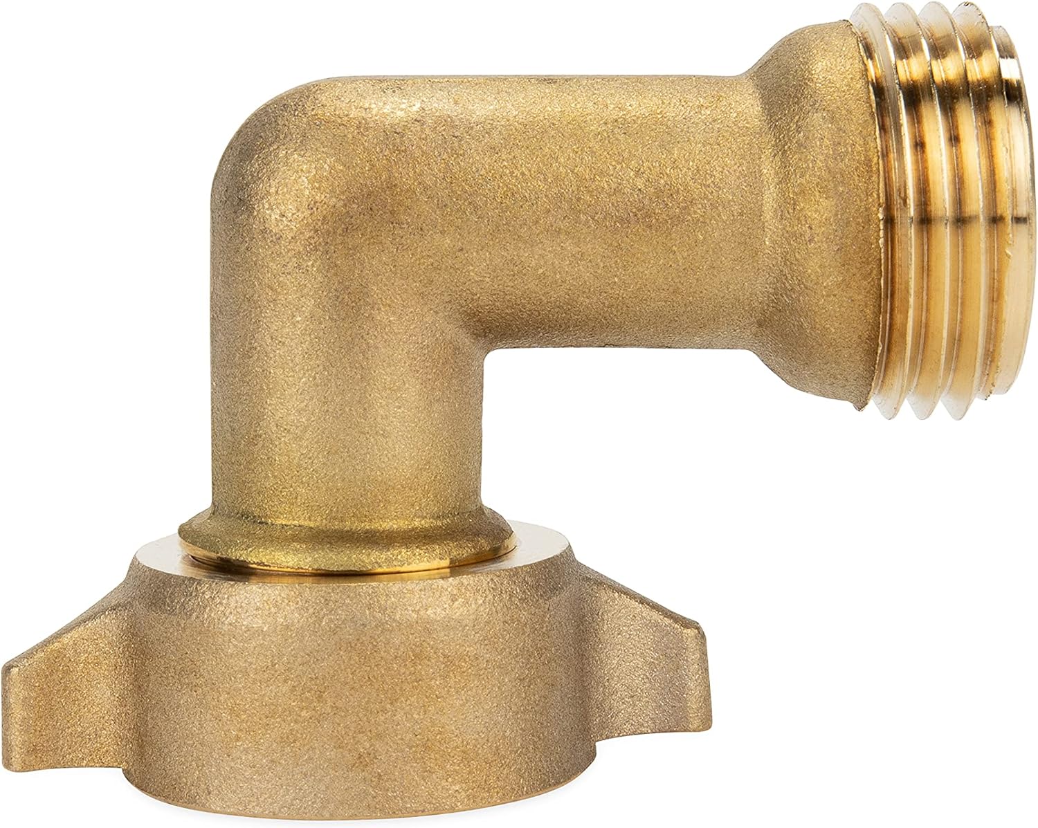 Camco 90-Degree Hose Elbow for RV Water Hose, Solid Brass (22505)