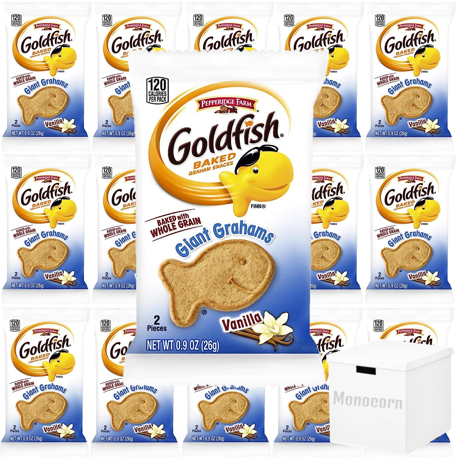 Goldfish Giant Graham Crackers, Vanilla Flavor, Pack of 18