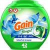 Gain Ultra flings Liquid Laundry Detergent pacs Designed for Large Loads, Original Scent, 48 Count