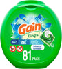 Gain Ultra flings Liquid Laundry Detergent pacs Designed for Large Loads, Original Scent, 48 Count