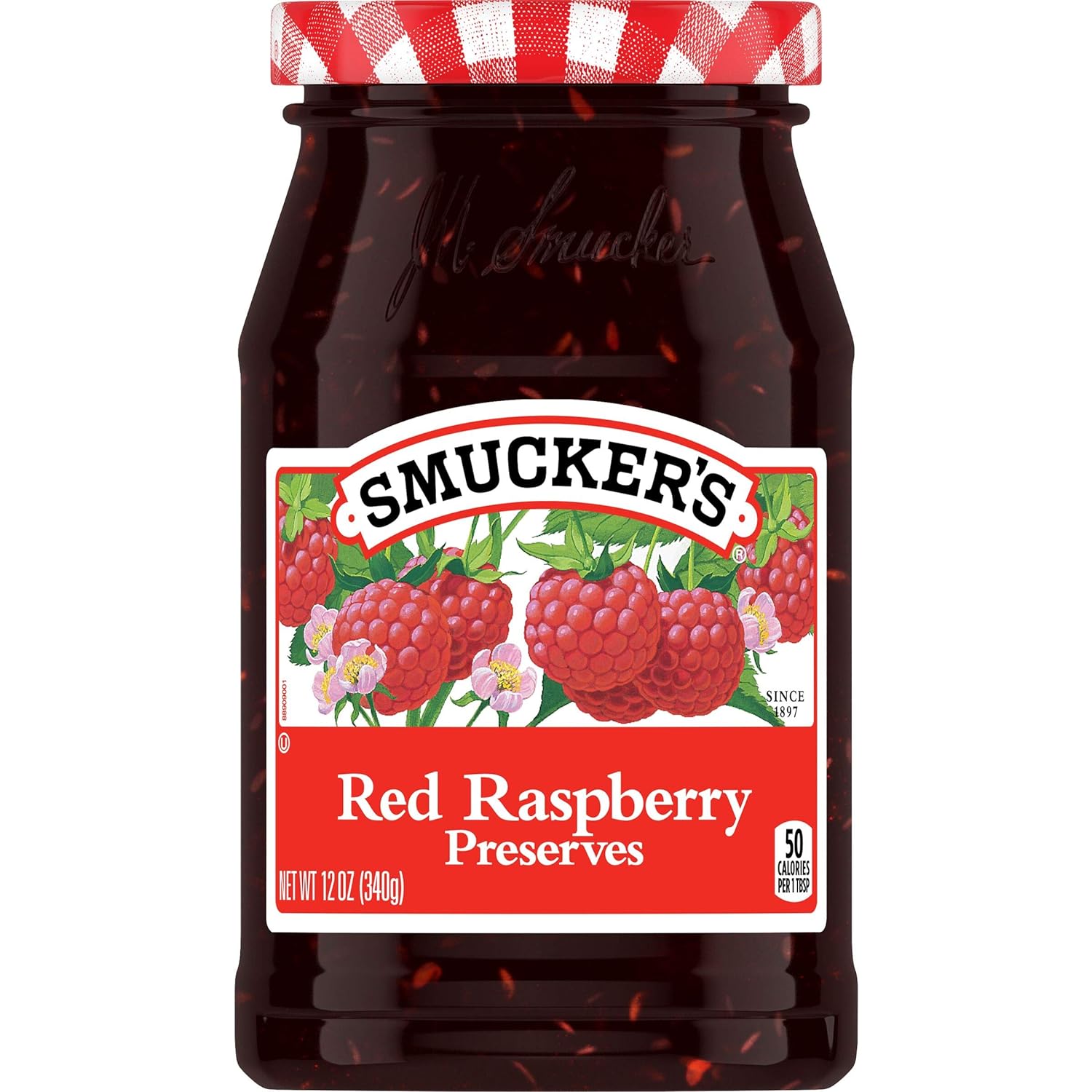 Smucker's Red Raspberry Preserves, 12 Ounces (Pack of 6)