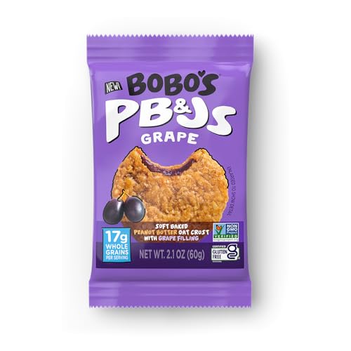 Premium Bobo's Peanut Butter & Jelly Oat Snacks, Healthy Everyday Snack, a Satisfying Treat that Provides a Quick Energy Boost
