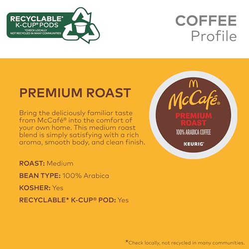 Quality McCafé Premium Roast, Single-Serve Keurig K-Cup Pods, Medium Roast Coffee Pods, 72 Count