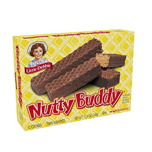 Premium Little Debbie Nutty Buddy Chocolate Fudge & Peanut Butter Wafer Bars