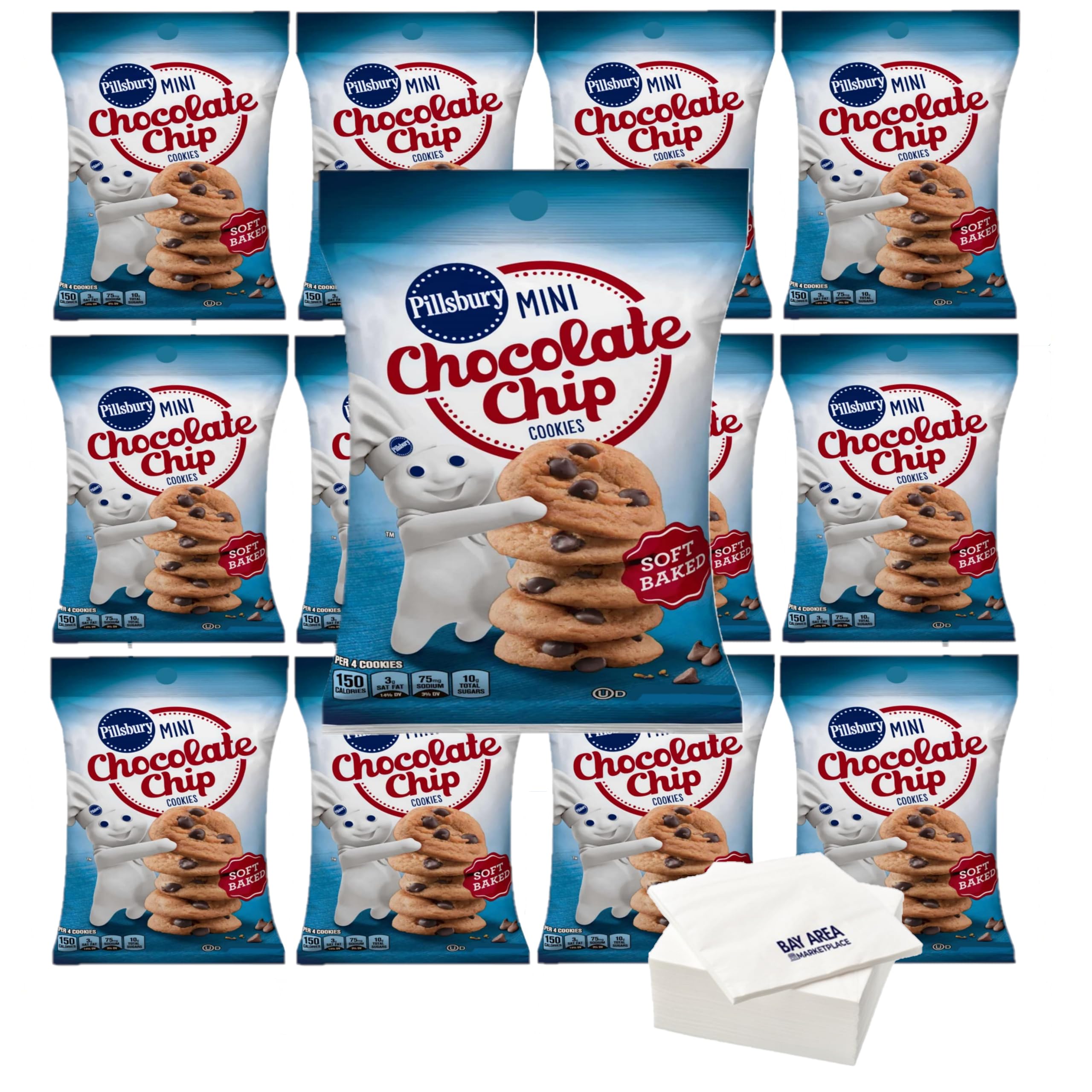Premium Pillsbury softbaked Mini Cookies (pack of 10) (Soft Baked Chocolate Chip)