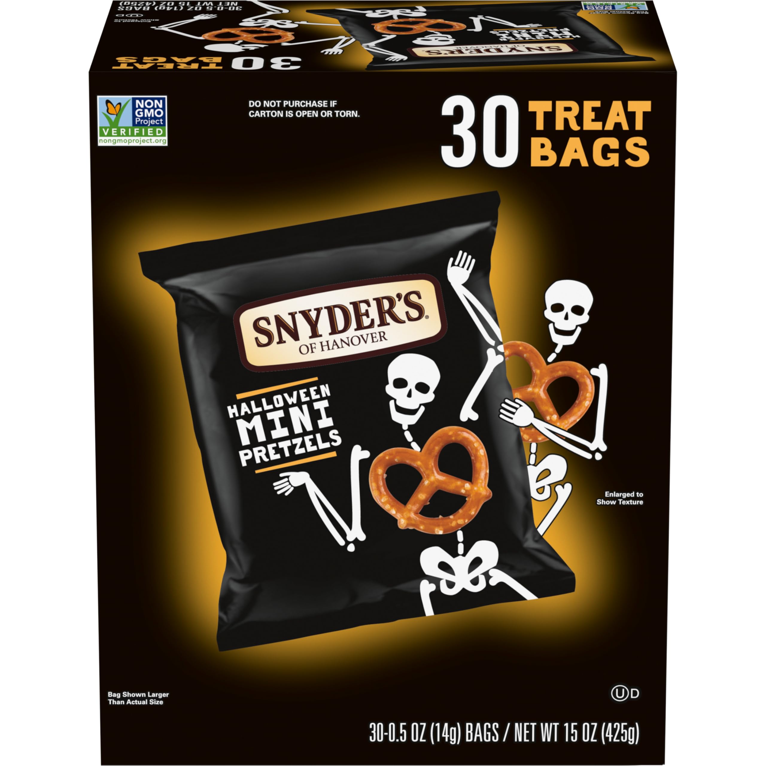 Quality Snyder's of Hanover Mini Pretzels, Halloween Treats Snack Packs, 30 Ct