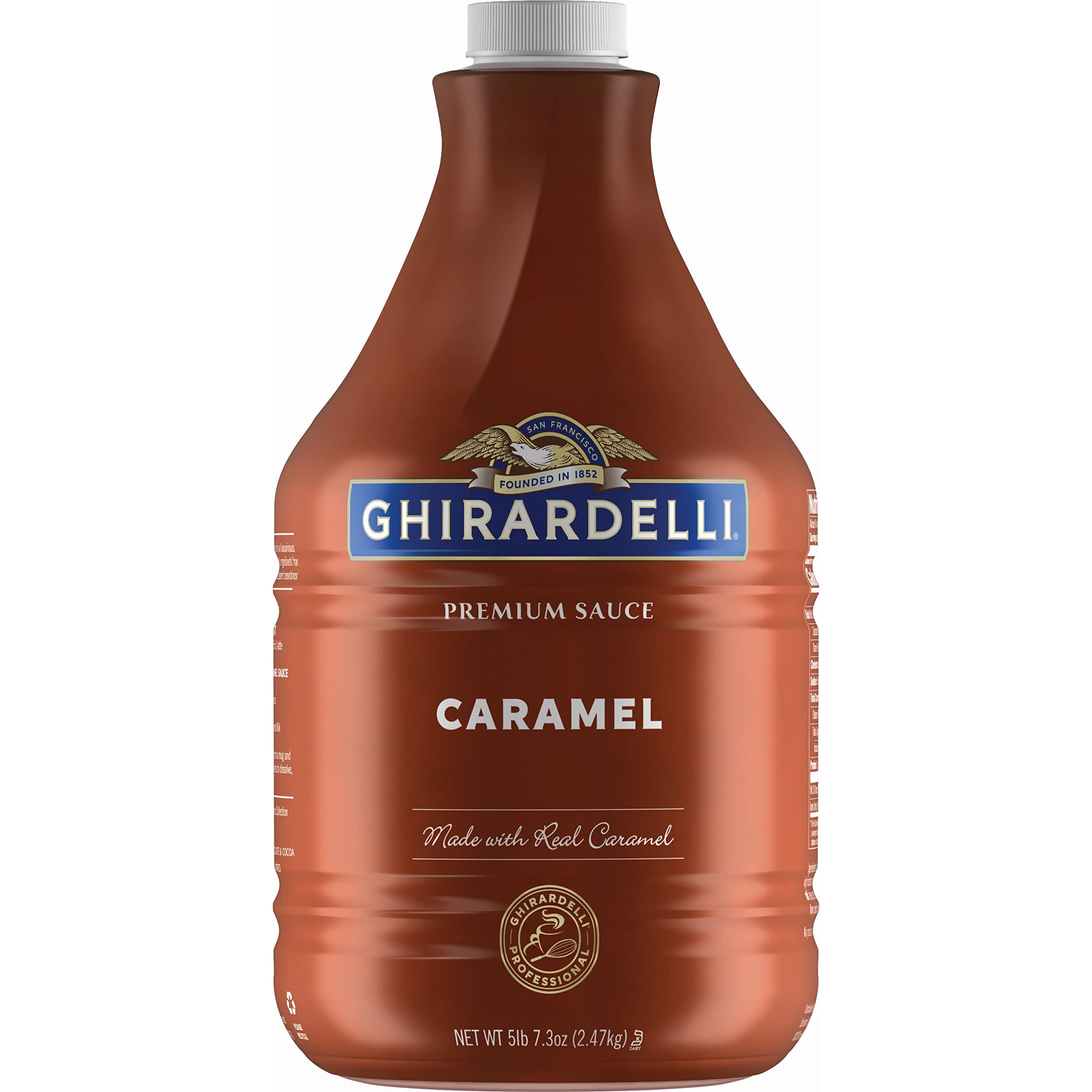 Premium Ghirardelli Chocolate Company Caramel Sauce Pump Bottle, 87.3 oz (Pack of 6)