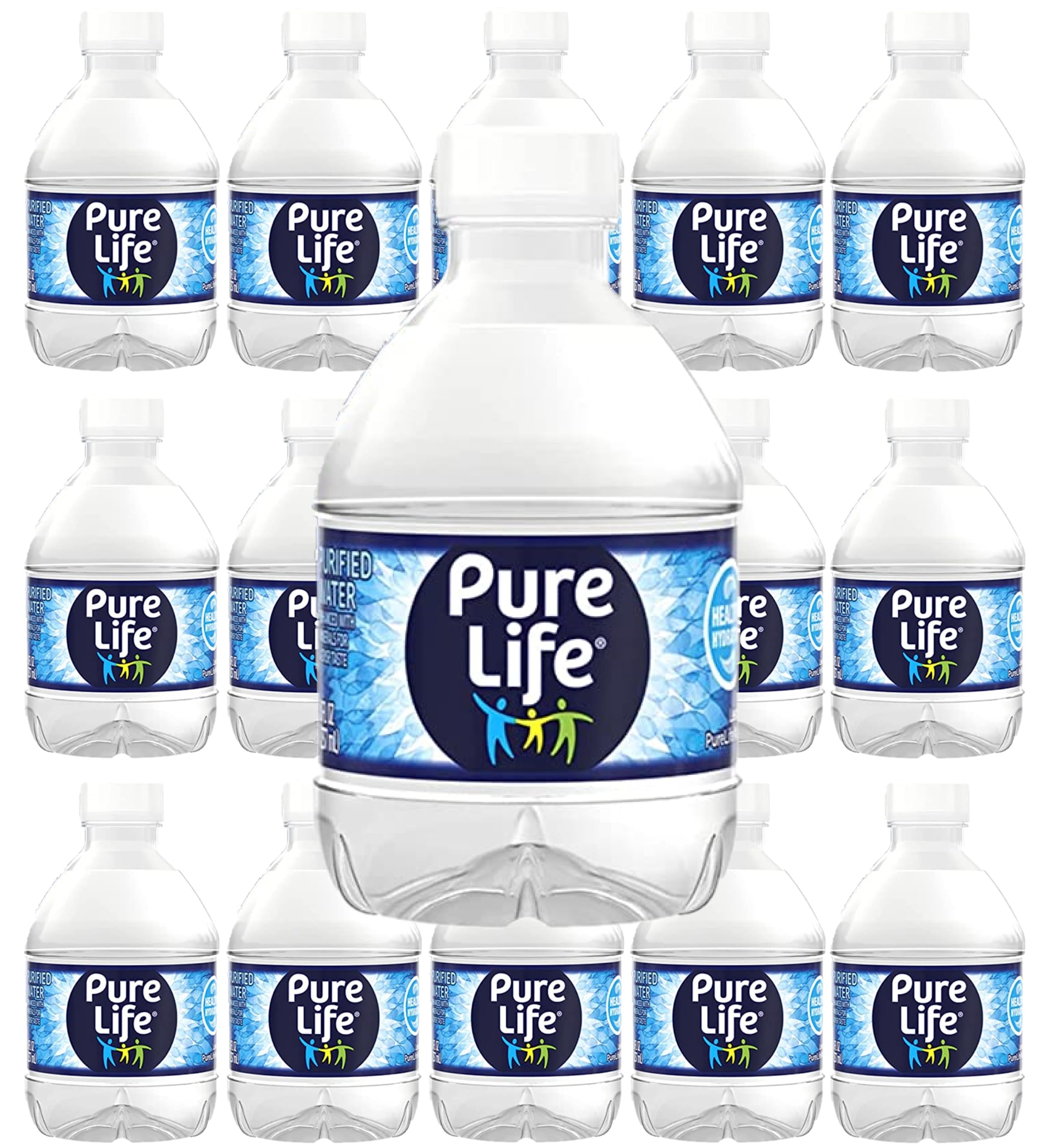 Quality TRIBECA Nestle Pure Life Water, 8oz Bottles, Pack of 15 with Bay Area Marketplace Napkins