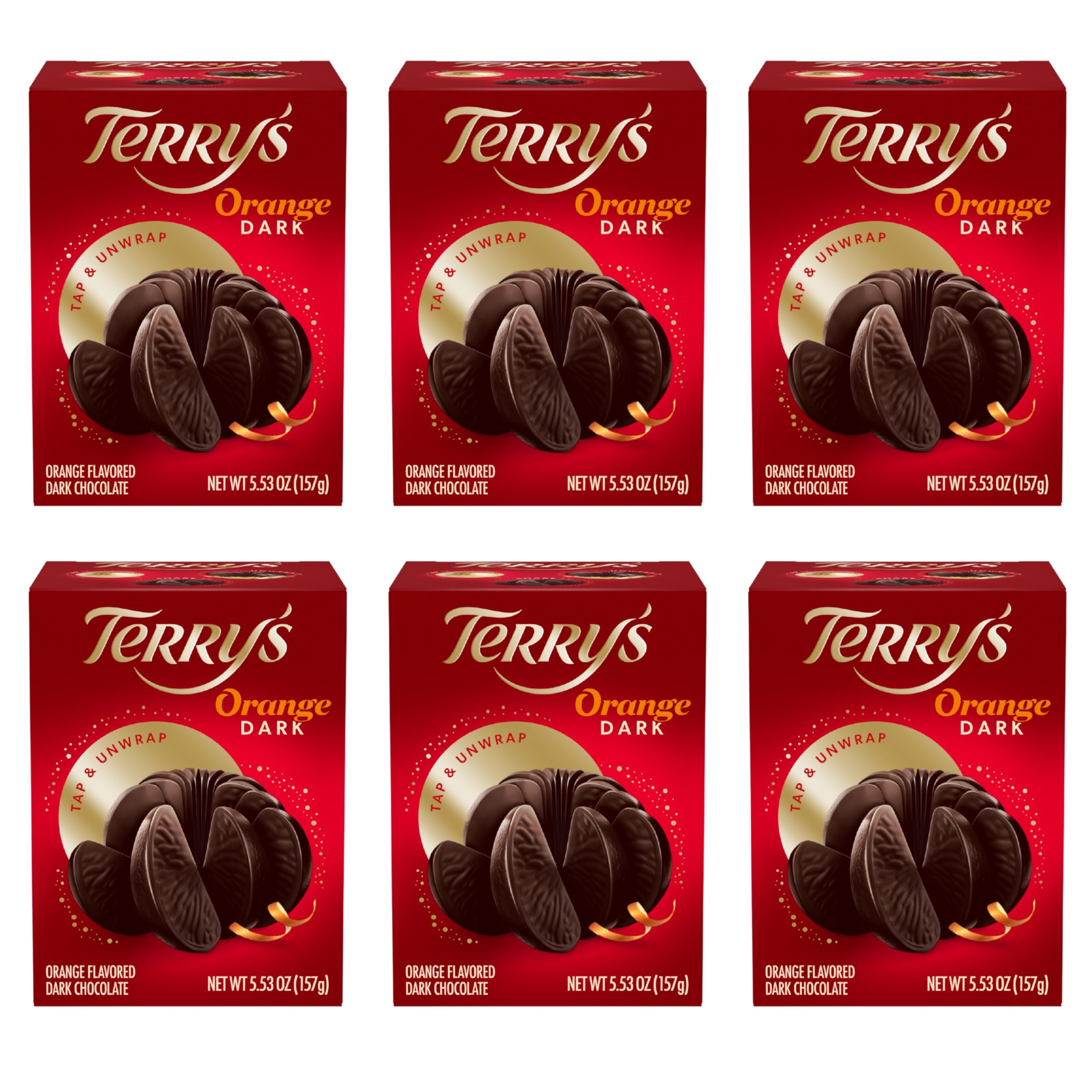 Quality Terry's Dark Chocolate Orange - Pack of 6-5.53oz Boxes - Break and Eat the Slices