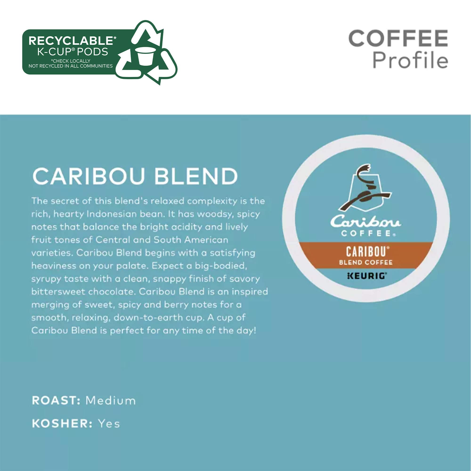 Premium Caribou Coffee, Single Serve Coffee K-Cup Pod - Limited Time Offer
