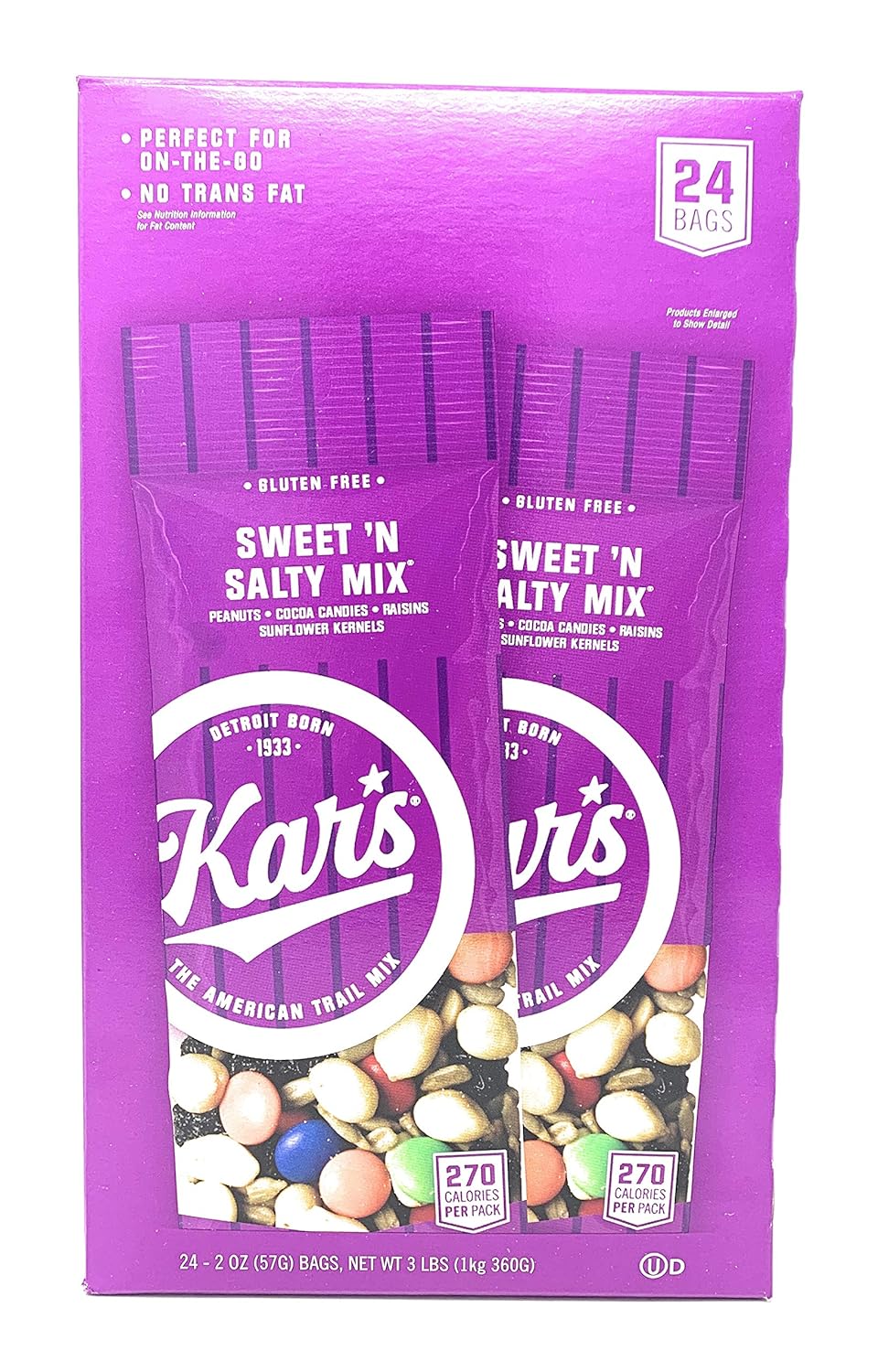 Kar's Nuts SN08387 Sweet N Salty Trail Mix, 2 oz., 24/BX