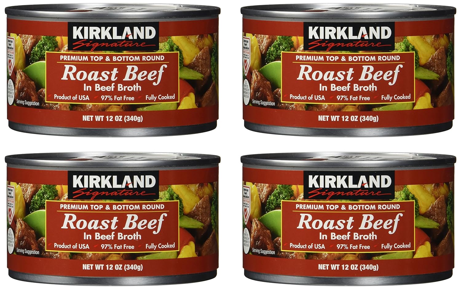 Kirkland Signature Roast Beef NET WT 12 oz (pack of 4).