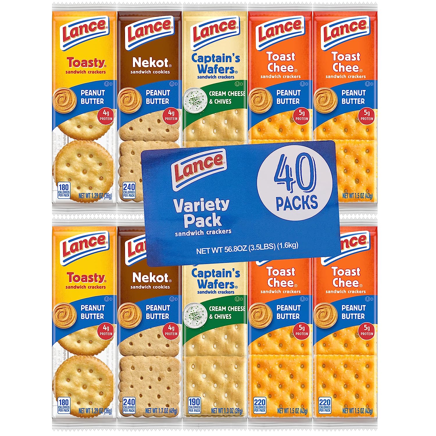 Lance Sandwich Cracker Variety Pack (40 Count)